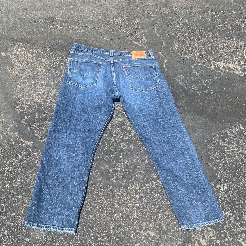 Levis Jeans Mens 36X30 Blue 505 Straight Leg Denim Medium Wash 100 Cotton P5
